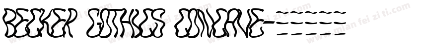 Becker Gothics Concave字体转换